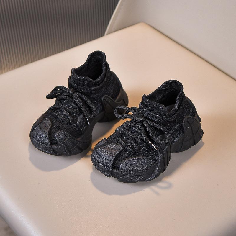 

Оптовая продажа детских кроссовок, весенняя новая мода, обувь для девочек на платформе, удобные детские кроссовки для мальчика, легкие кроссовки для бега 21insole13.5CM чёрный