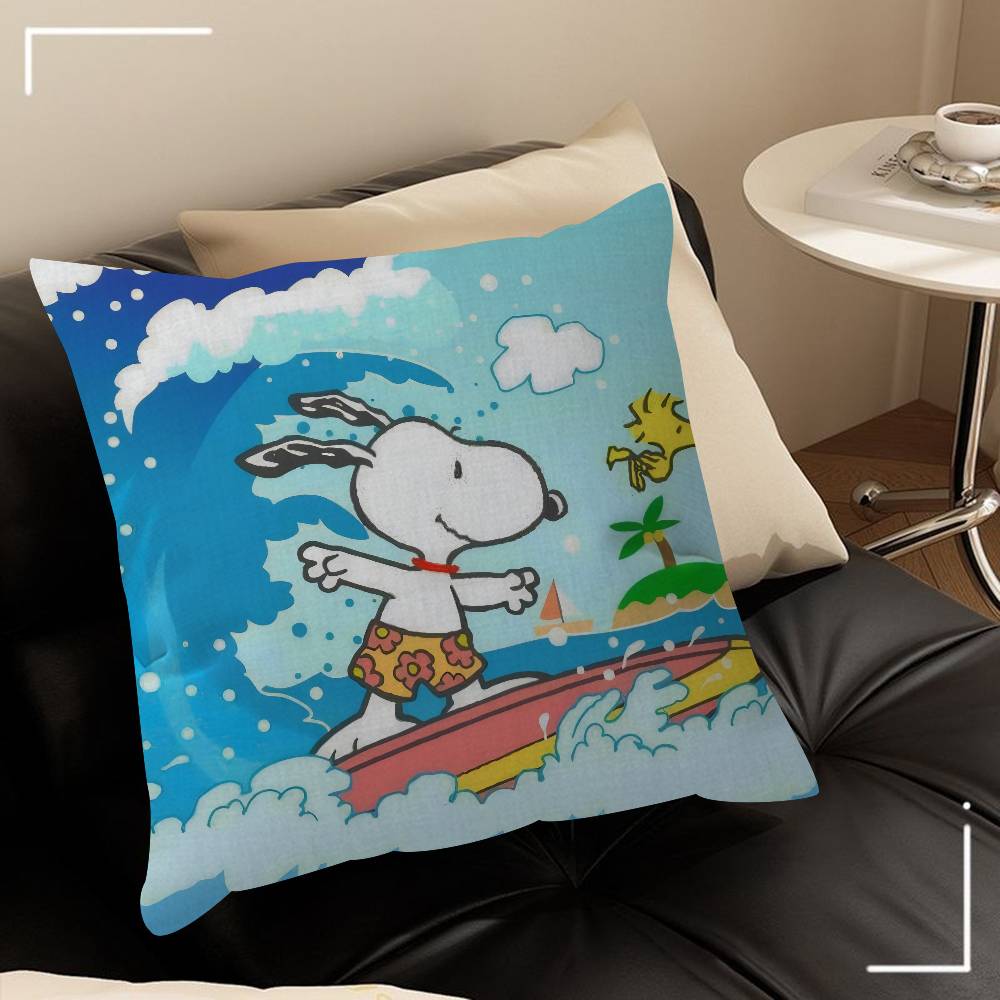 Cartone animato S-Snoopys Cane carino   Federa per cuscino 30x50 Poliestere Cuscini da divano Cuscini decorativi da lancio Decorazione per la casa Federa