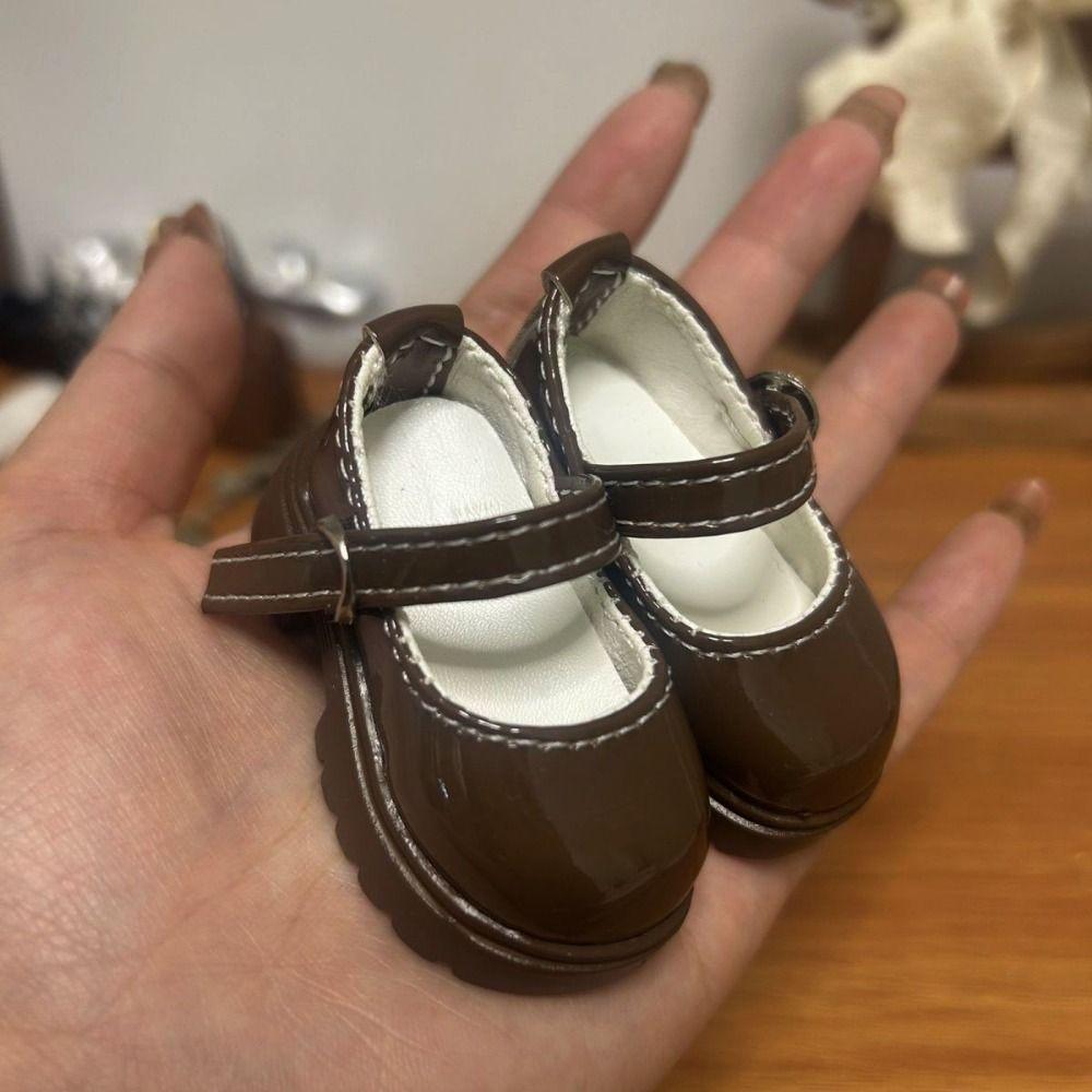 4 Colors Dolls Bright Leather Boots Internal Length 6*2.5cm Dress Up Footwear  for 1/4 BJD Dolls