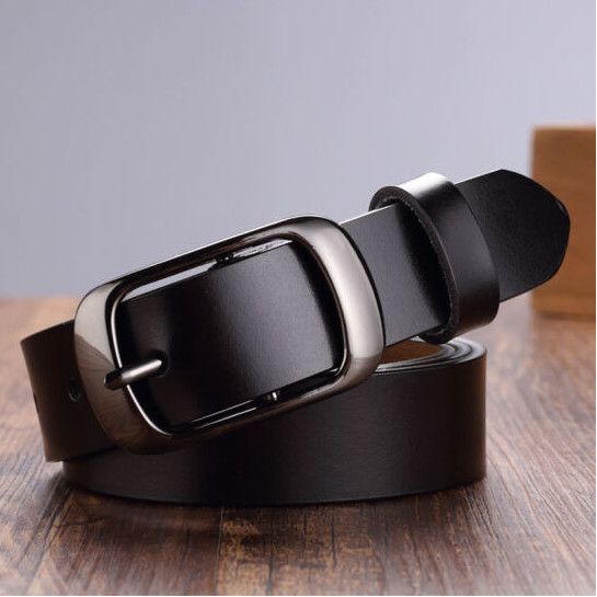 Women's Casual Korean Style Belt with Pin Buckle - Fashionable Cowhide Accessory