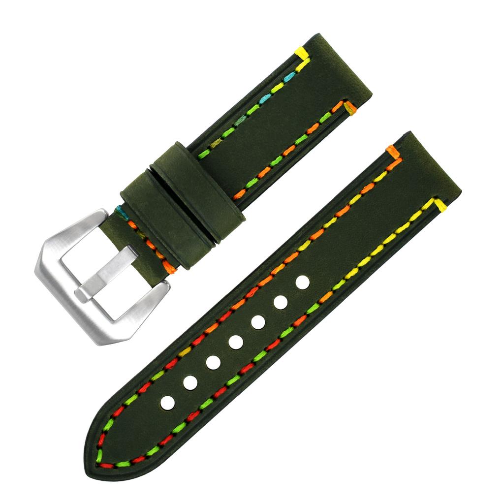 22 Get The Goods, Crazy Horse Leather Strap, High-Quality First-Layer Cowhide Handmade Strap, Watch Accessories.