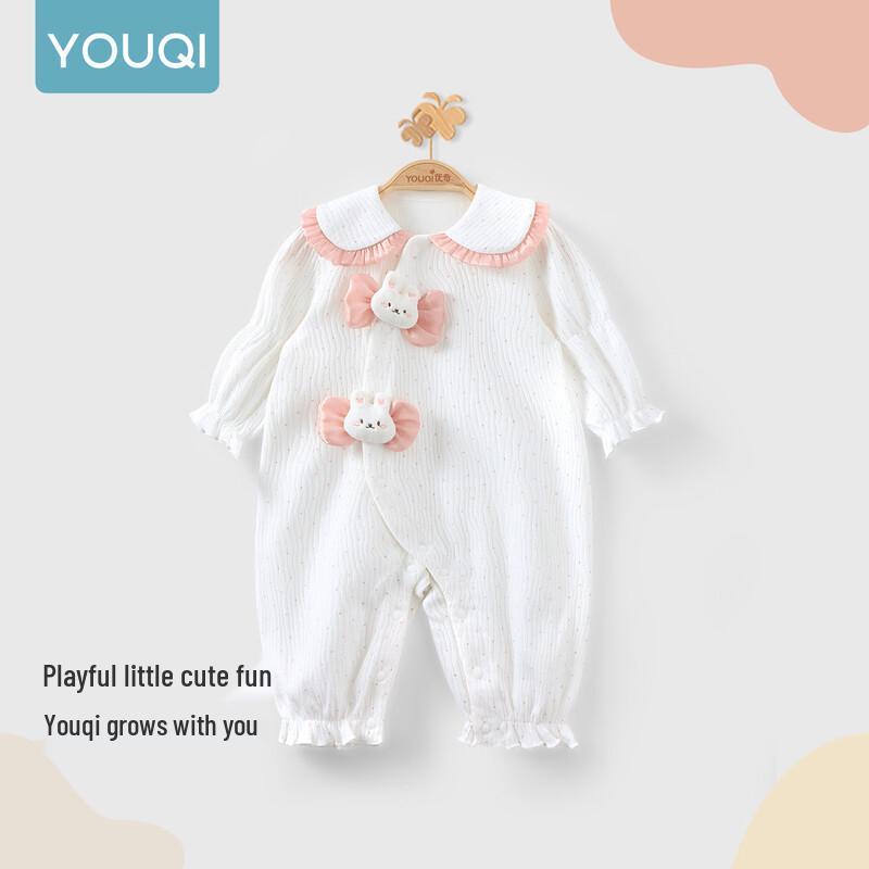 Baby Girl's Long-Sleeve Bow Romper