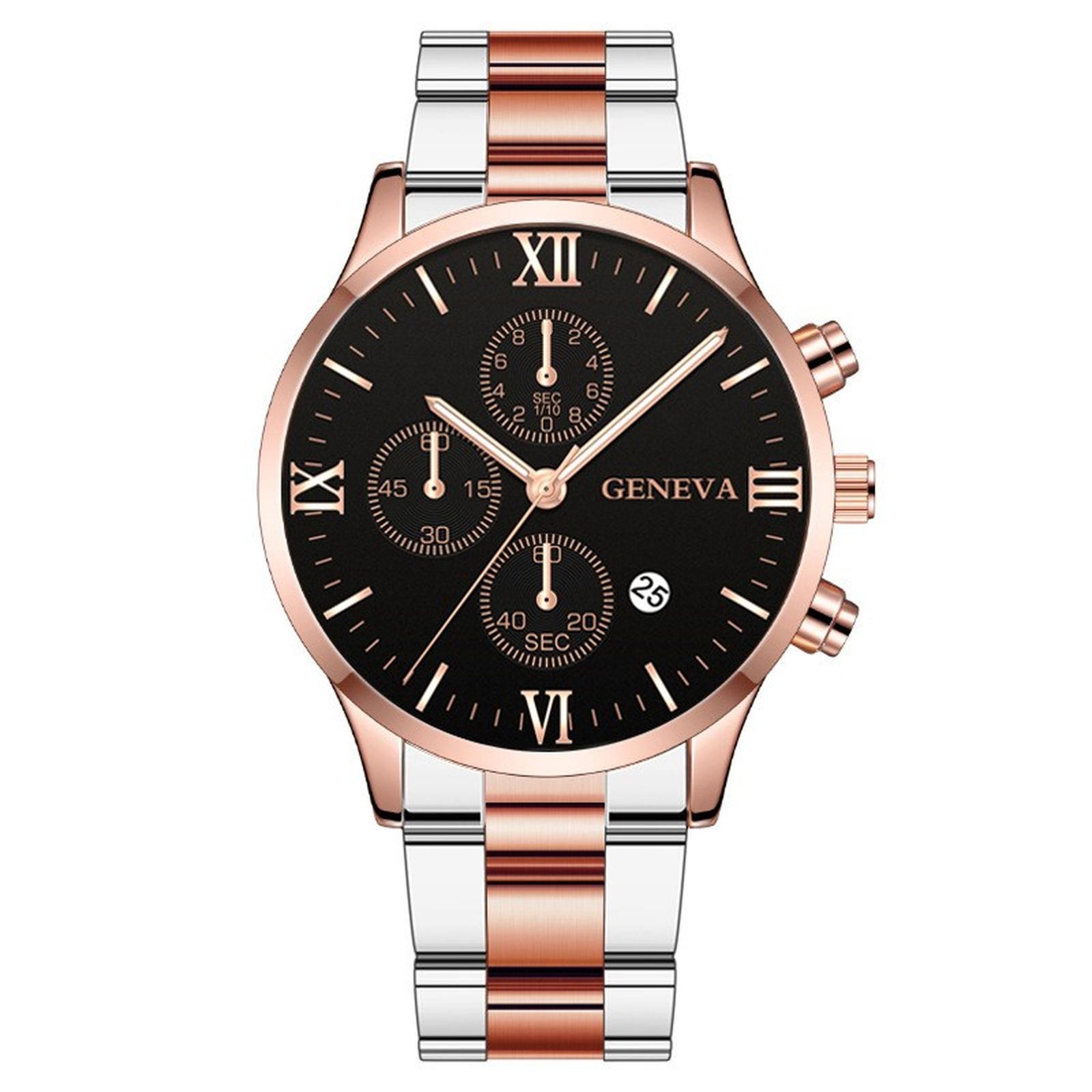 

Mens Leather Business Fashion Watch Strap Watch For Gift Giving One Size