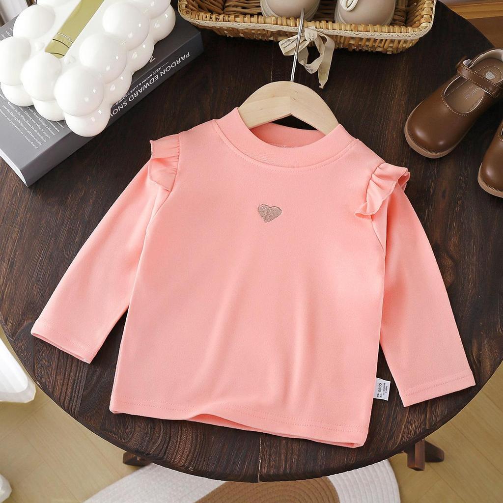 Mädchen Langarmshirt Schlichtes Kinder Base T-Shirt Pullover