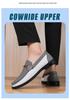 25366 Men's Spring/Summer Low-Top Leather Loafers - Breathable Perforated Design
