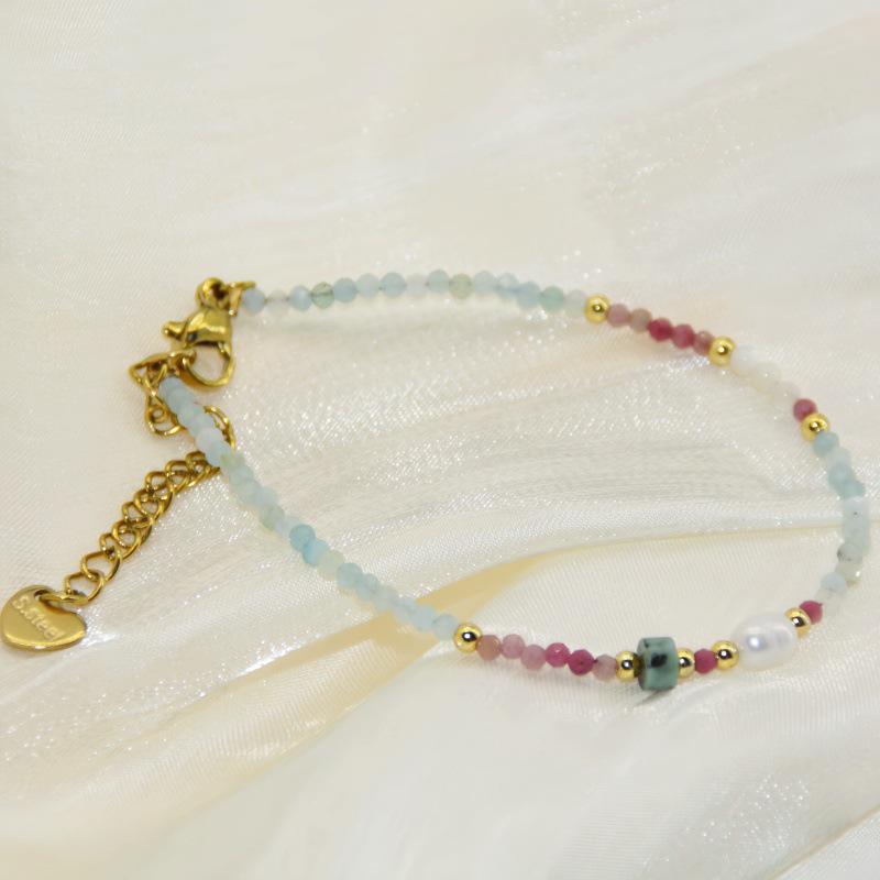 Freshwater Pearl & Natural Stone Beaded Choker - Versatile Clavicle Necklace for Women