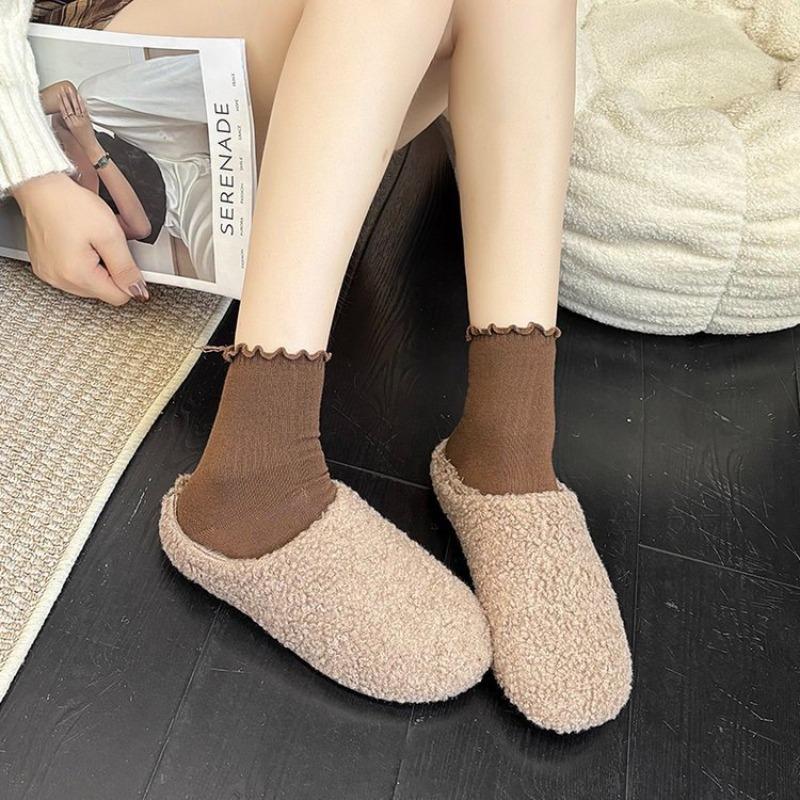 Japanische Plüschpantoffeln Damen Winter Indoor Rutschfest Warm Fortschrittliche Paar Baumwollpantoffeln Heimgebrauch