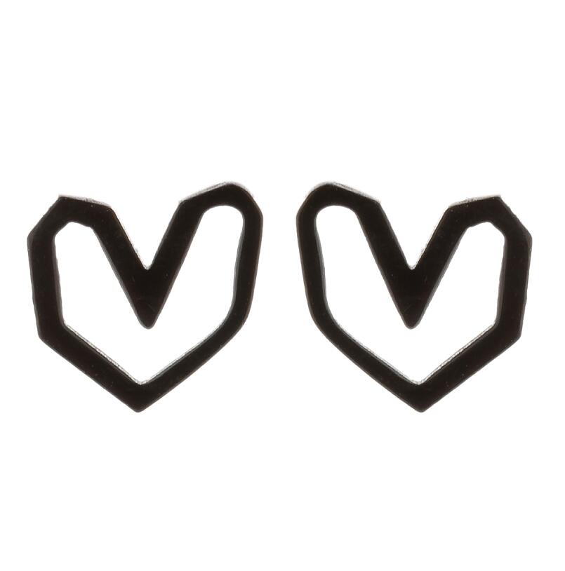 

korean fashion love heart couple earring for lovers romantic gifts Piercing ear surgical steel stud earrings Zircon pendientes