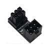 WLGQ ATX 6-pin Standard Reverse Type GPU Power Adapter, ATX Female-Male with 180-degree Angle for Desktop Graphics Cards