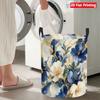 Collapsible Laundry Basket Large Round Waterproof Fabric Hamper Dirty Clothes Storage Bin Toy Organizer with Handles