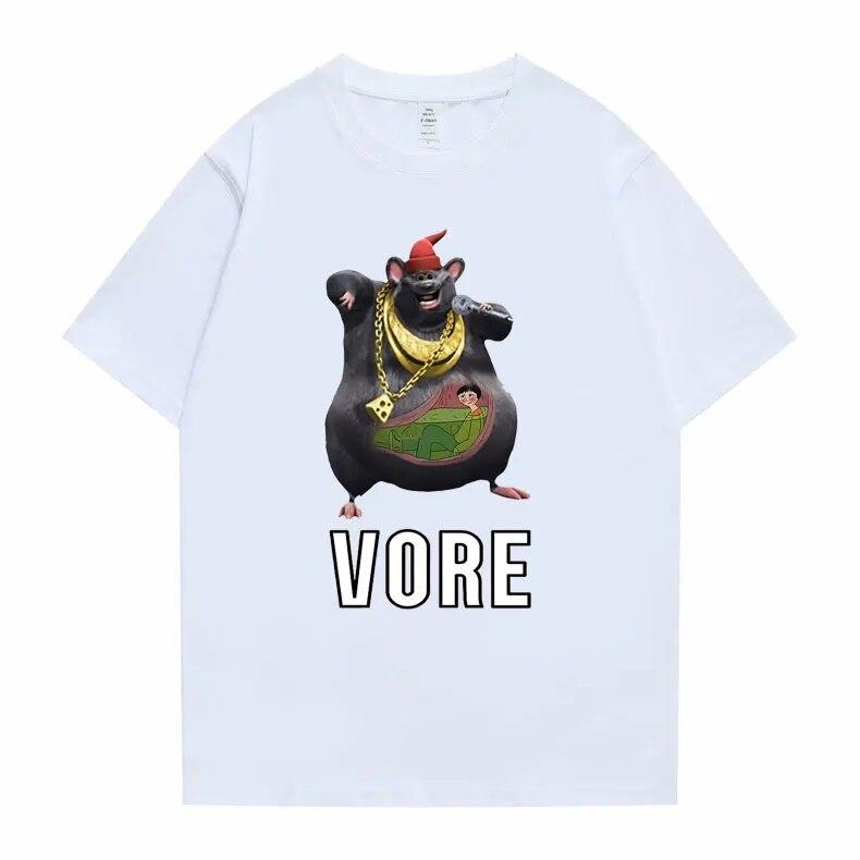 Funny Mouse Hip Hop Rap Biggie Cheese Vore T Shirt Unisex Women Harajuku Oversized EU Size T-shirts Unisexs Fashion Brand Tshirt Tops