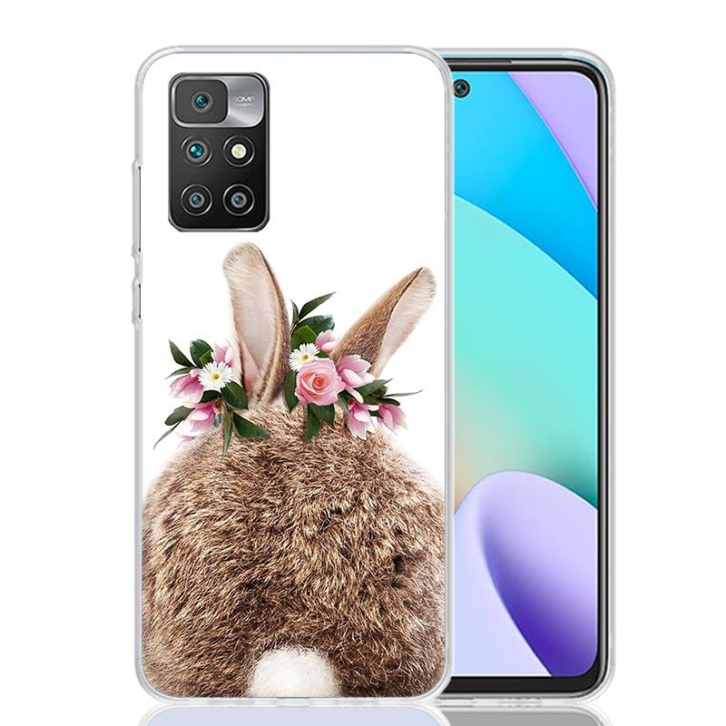 Cute Bunny Baby Rabbits Case Phone Cover for Xiaomi Redmi 13 13C 14C 12 12C 10 10C 10A 9 9C 9A 9T 8 8A 7 7A 6 Pro 6A K70 K60 K40