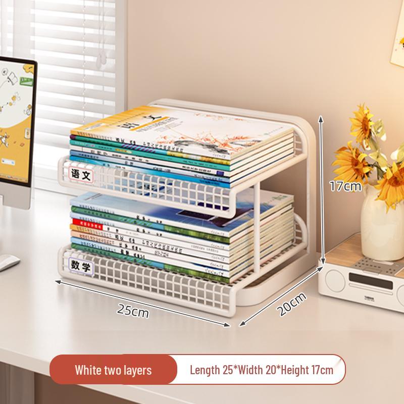 Desktop Book Organizer and Storage Rack