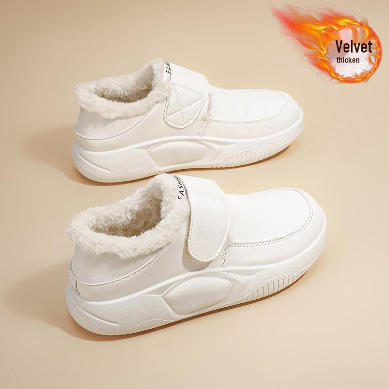 Women's Waterproof Velvet-Lined Snow Boots, 2025 Autumn/Winter Collection, Warm Large Size Cotton Shoes.