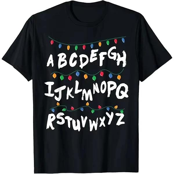 2026 New Hot Selling Fashion New TV Drama Peripheral Stranger Christmas Light Tshirt Christmas Light Tshirt S
