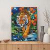 Diy Diamond Painting Full Round Kit Embroidery Mosaic Tiger Cross Stitch Rhinestone Wall Art 30x40cm