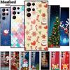 Für Samsung S23 Ultra Glas Hülle Weihnachten Gehärtete Abdeckung Harte Hüllen für Samsung Galaxy S23 Plus Funda Geschenk Katze SamsungS23 Capa
