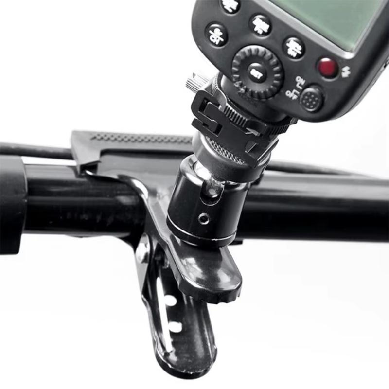 Metal Clip Clamp Holder Flash Auxiliary Desktop Live Streaming 360 Swivel Ball-Head 1/4" Screw for Phone Gopro Dji Action Camera
