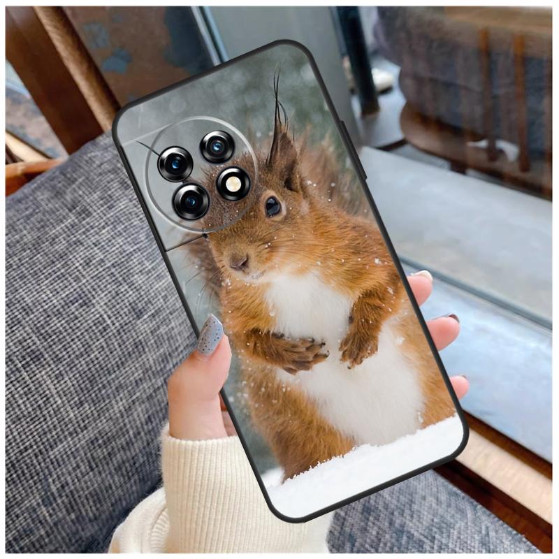 Cartoon Animal Squirrel Case For OnePlus 13R 13T 12R 10R 10T 15 13 12 11 10 9 Pro Nord 5 CE 2 3 4 Lite N20 N30 Coque
