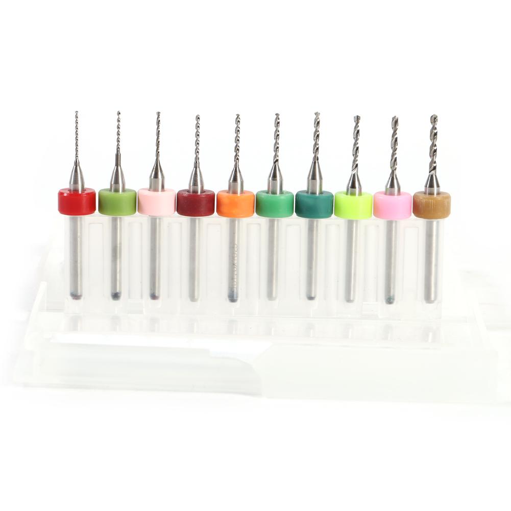 10pcs 0.6 1.5mm Cemented Carbide Mini Micro Drill Bits for CNC PCB Print Circuit Board