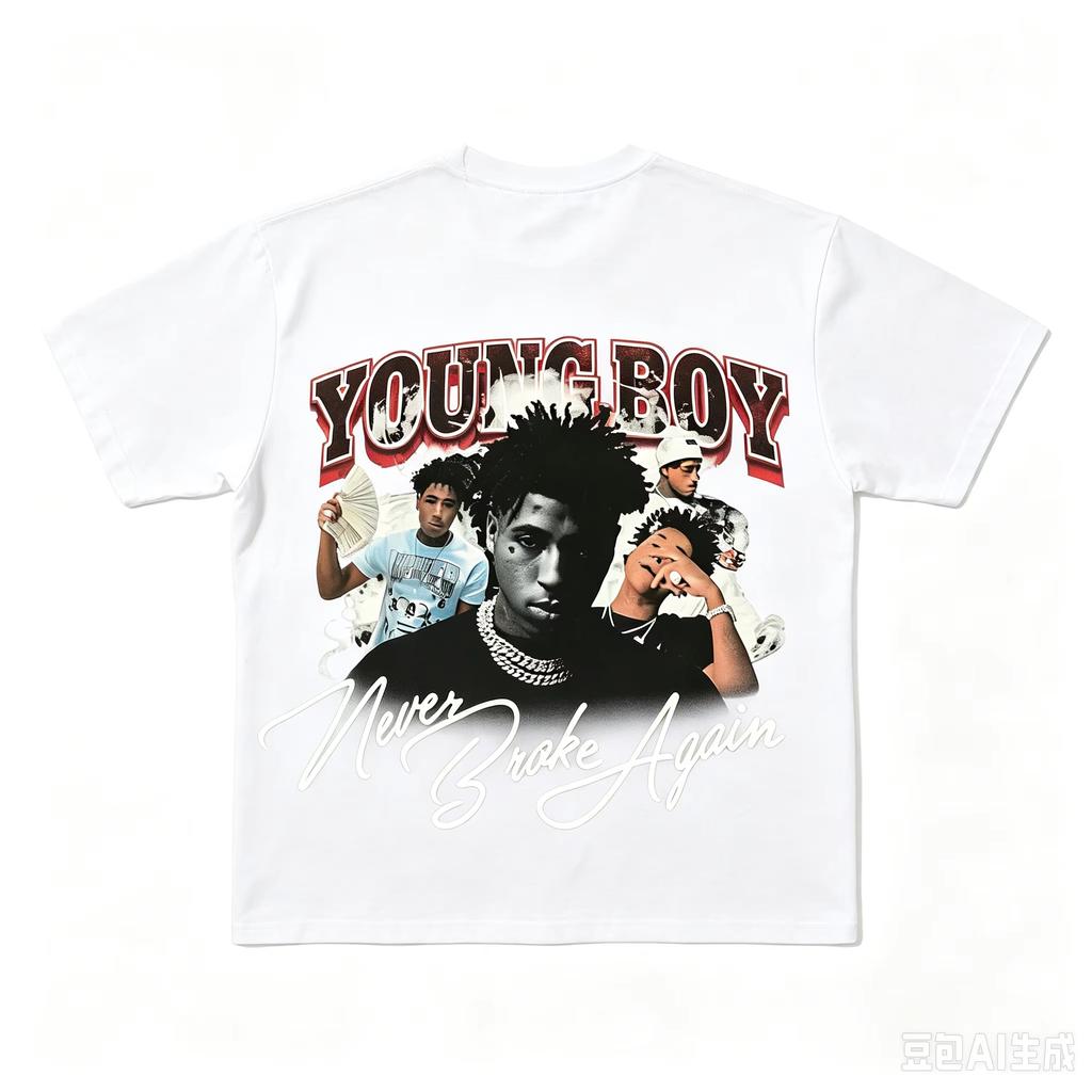 2026 New YoungBoy Never Broke Again American Rapper Hip‑Hop Graphic‑Print Unisex 100%‑Cotton Short‑Sleeve T‑Shirt, Summer Street‑Style Casual Top