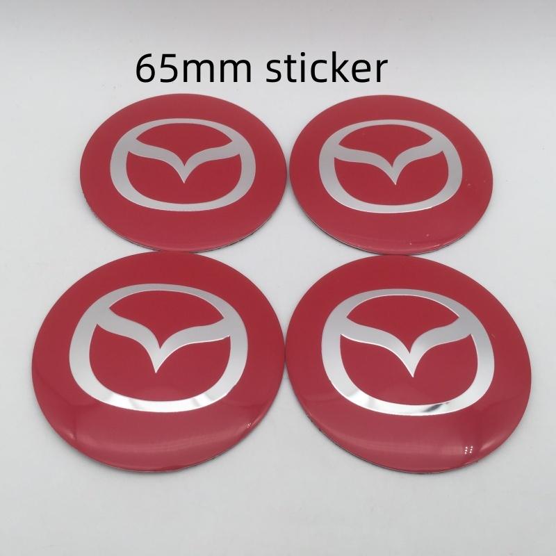 20pcs 3D for Mazda 56mm 60mm 65mm Car Emblem Wheel Hub Center Cap Badge Covers Sticker Decal Styling Auto Accessories GTWZS