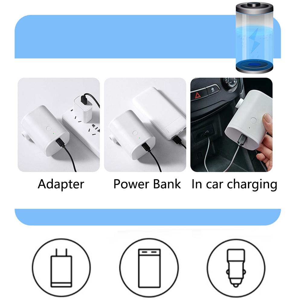 Portable Mini Air Pump With 2500Mah Battery Usb Rechargeable To Inflate Deflate