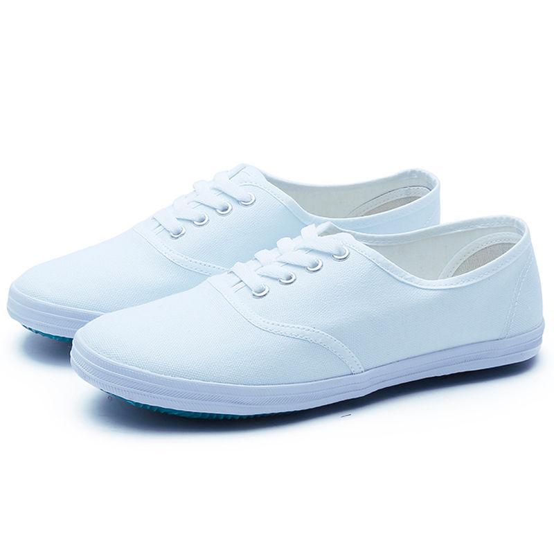 Teniși albi pentru copii cu talpă verde - Pantofi sport din pânză, confortabili și eleganți