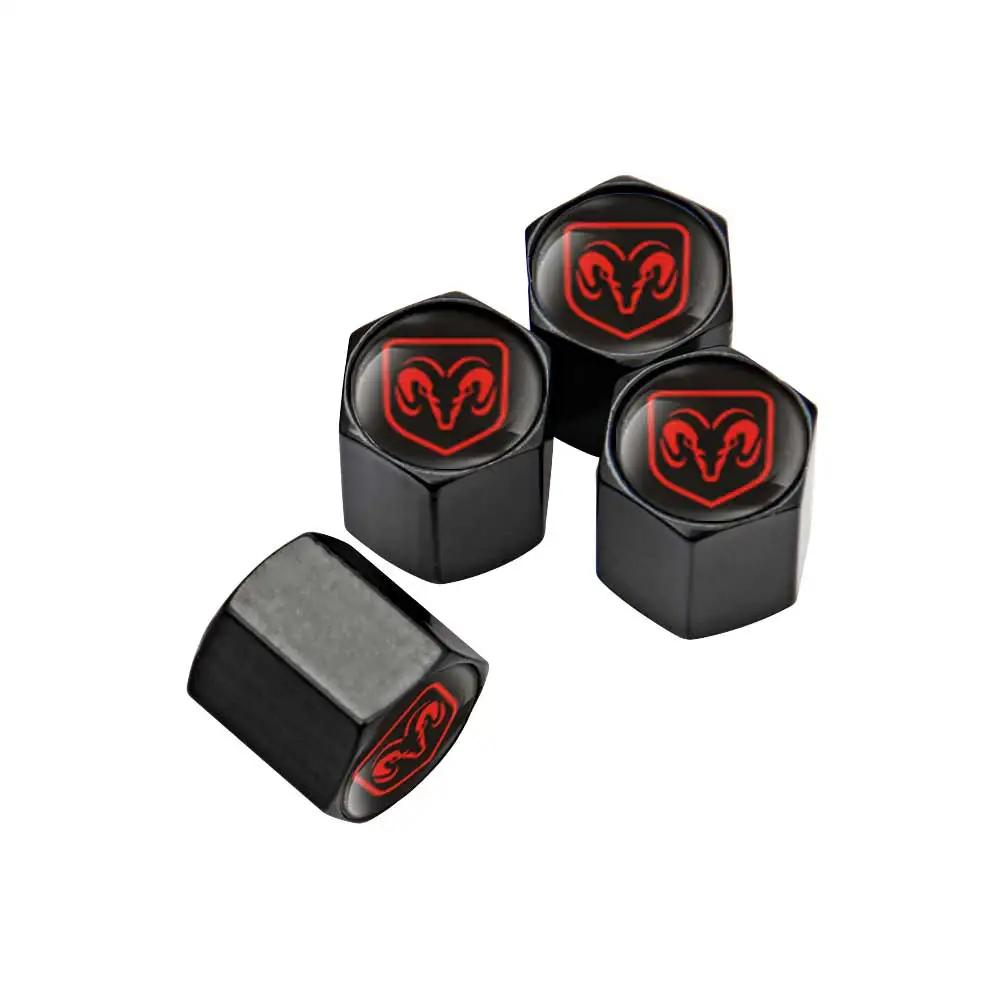 4PCS Alloy Car Tire Valve Caps Wheel Stem Anti-dust Covers for Dodge AVENGER CALIBER CARAVAN Challenger JOURNEY NITRO RAM 1500