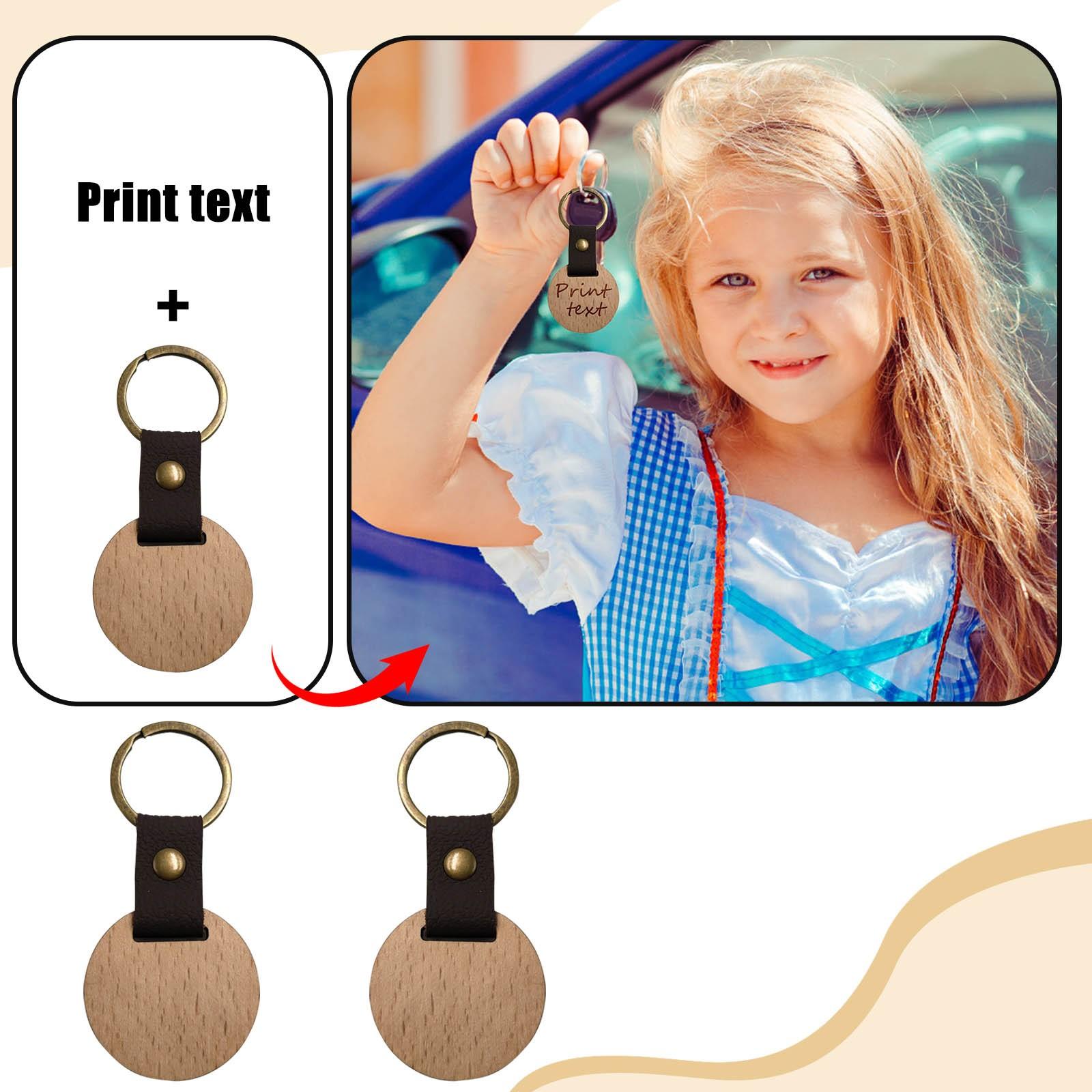 

Персонализированный деревянный брелок Брелок из черного ореха Вертикальный брелок из бука с гравировкой One Size