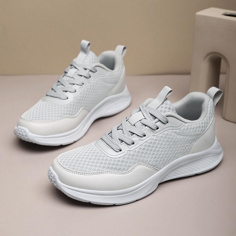 New shoes pure black mesh sneakers ultra-light soft-soled running shoes large size non-slip mother shoes