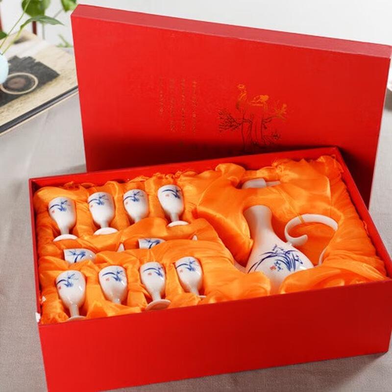 Peacock Ceramic Wine Set