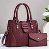WTEMPO Jednobarevné kabelky s velkou kapacitou, sada 1 velké tašky + 1 malé tašky, dámské crossbody tašky, retro tašky přes rameno