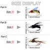 Fly Fishing Flies 9Pcs-3 Boxs Bundle Artificial 3 different styles Wet Flies Bait for Freshwater and Seawater for Fishing Trout/Perch Fishing Lure