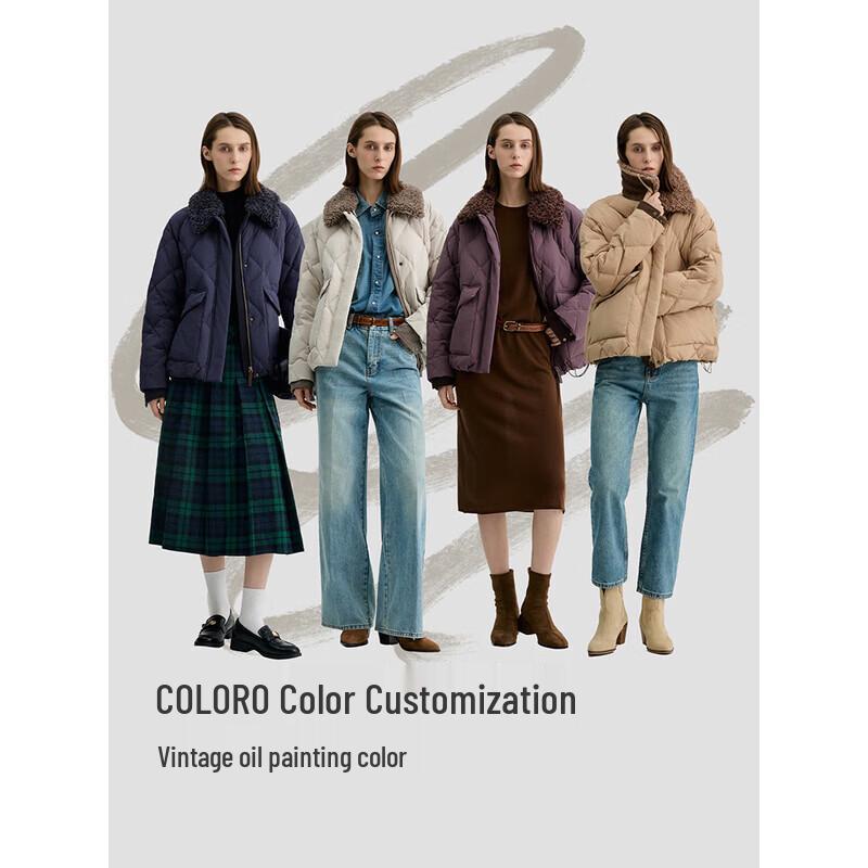 Bingjie Women's Retro Fashion 95% Down Short Jacket