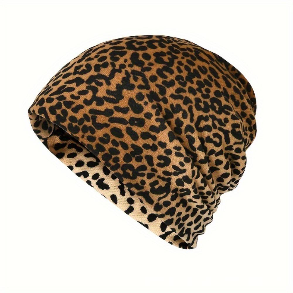 Contrasting Colors Pullover Hat Plaid Print Keep Warm Women's Pile Hat  Autumn and Winter