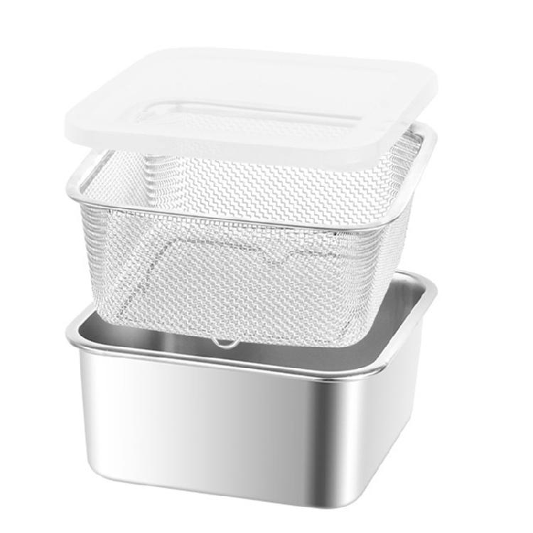 

Stackable Kitchen Food Storage Solution With Sealing Lids Crafted from Stainless Steel and PE Component