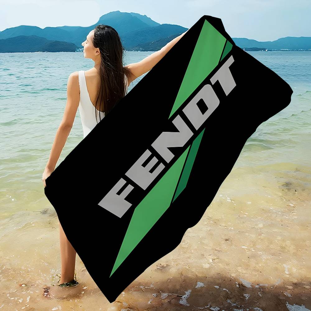 Farming Tractor Fendt Anime Beach Swimming Towel Soft Absorbent Washcloth Children's Gifts for Kids Travel Camping Gym