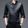 Camicia casual da uomo Camicia con colletto rialzato per ufficio aziendale