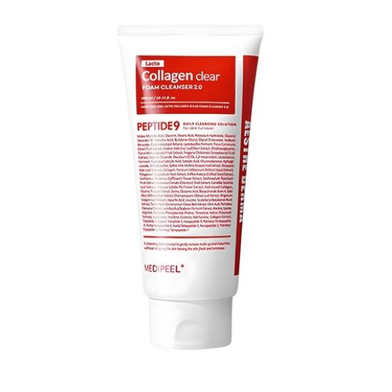 MEDI-PEEL Collagen Foam Cleanser – 300ml, Red Lacto, Gentle Exfoliation