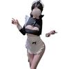 Smoke Sexy Underwear Female Pure Desire Sexy Maid Outfit Qqny Small Chest Open File Flirting Uniform Temptation Chest Exposed