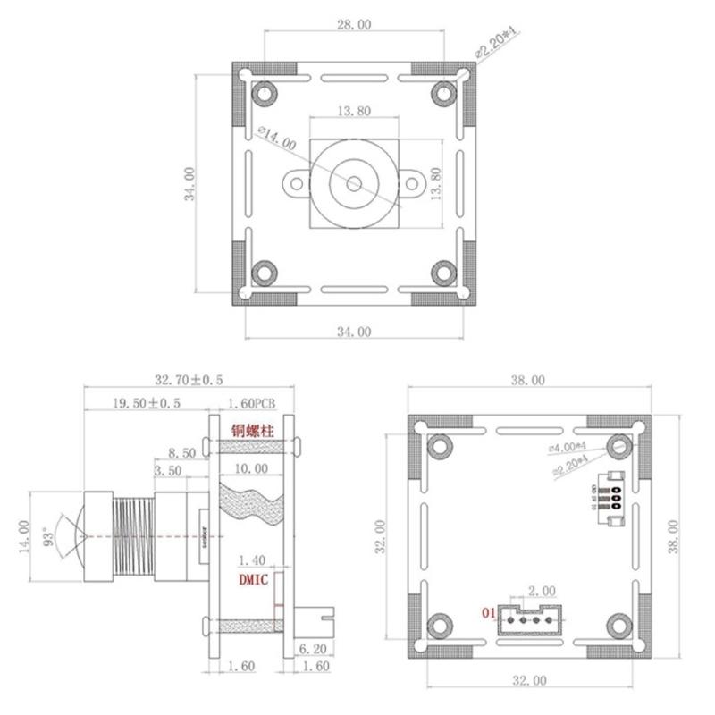 12Megapixel Manual Focusing USB Camera Module USB Webcam for PC and Embedde Systems Portable Equipment 4p 2.0mm Plugs
