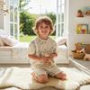 Summer Children'S New Short-Sleeved Loungewear Thin Boys And Girls Cotton Gauze Pajamas Baby Korean Lace Set
