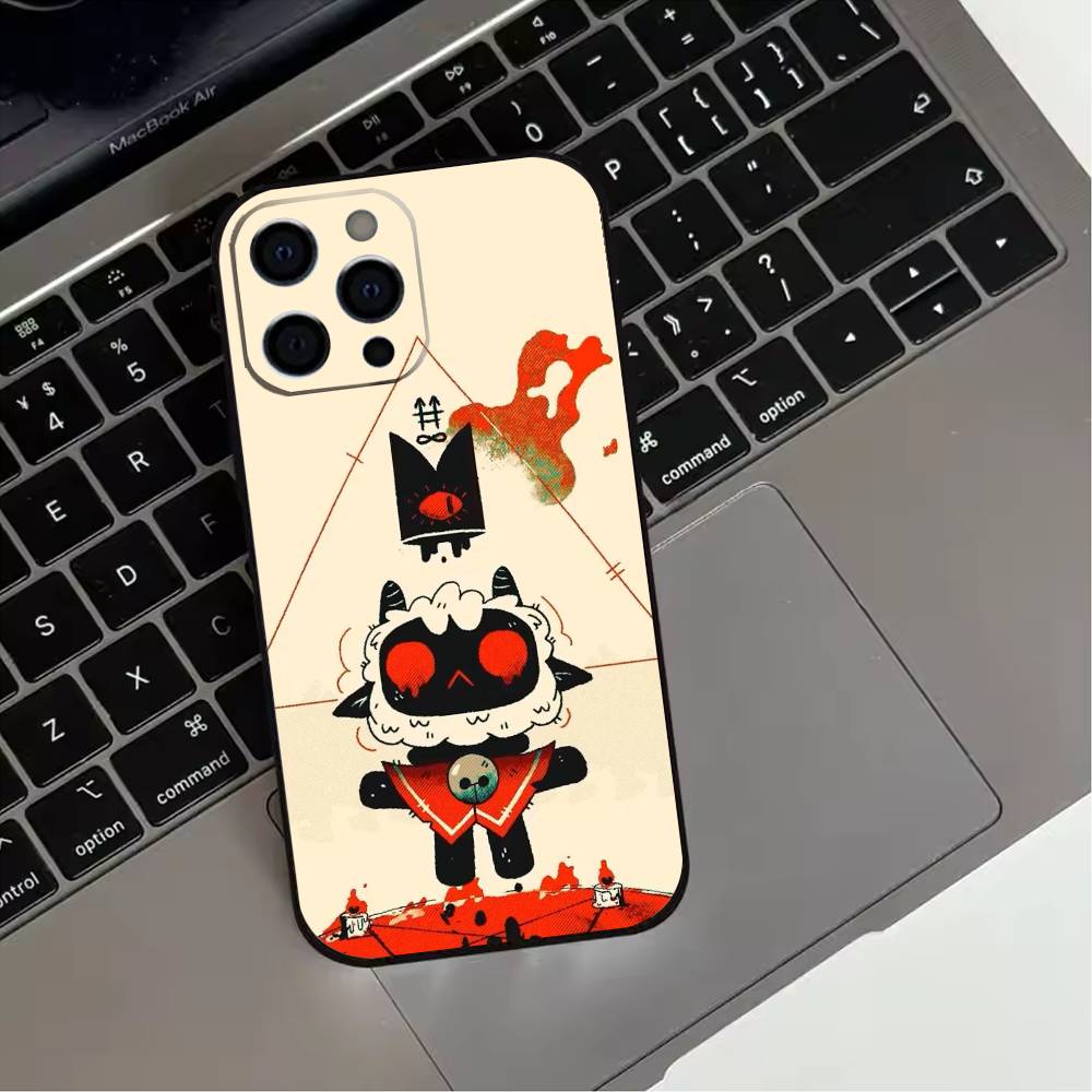 Cult Of The L-Lamb Game  Phone Case For iPhone 17,16,15,14,13,12,11 Plus,Pro Max,XS,Soft Silicone Black Cover