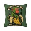 Pillow Cover Chimpanzee Banana Design Cushion Cover Novelty Pillow Case For Living Room Chair Pillowcases