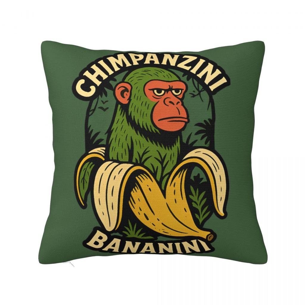 Pillow Cover Chimpanzee Banana Design Cushion Cover Novelty Pillow Case For Living Room Chair Pillowcases