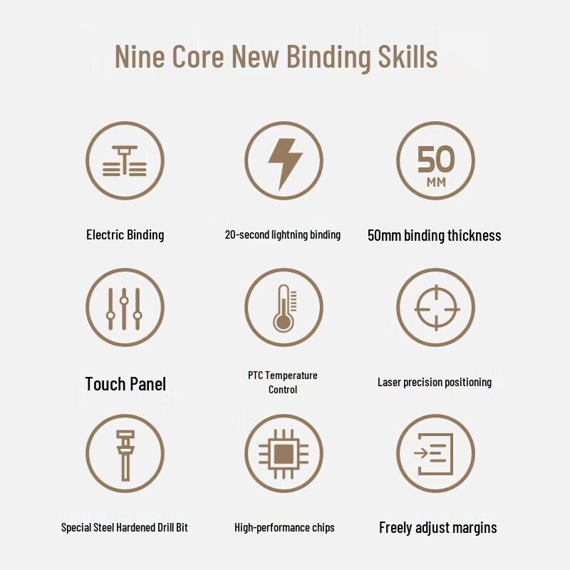 Comet CM-3801 50mm Automatic Electric Document Binding Machine CN Plug (adapter Included)