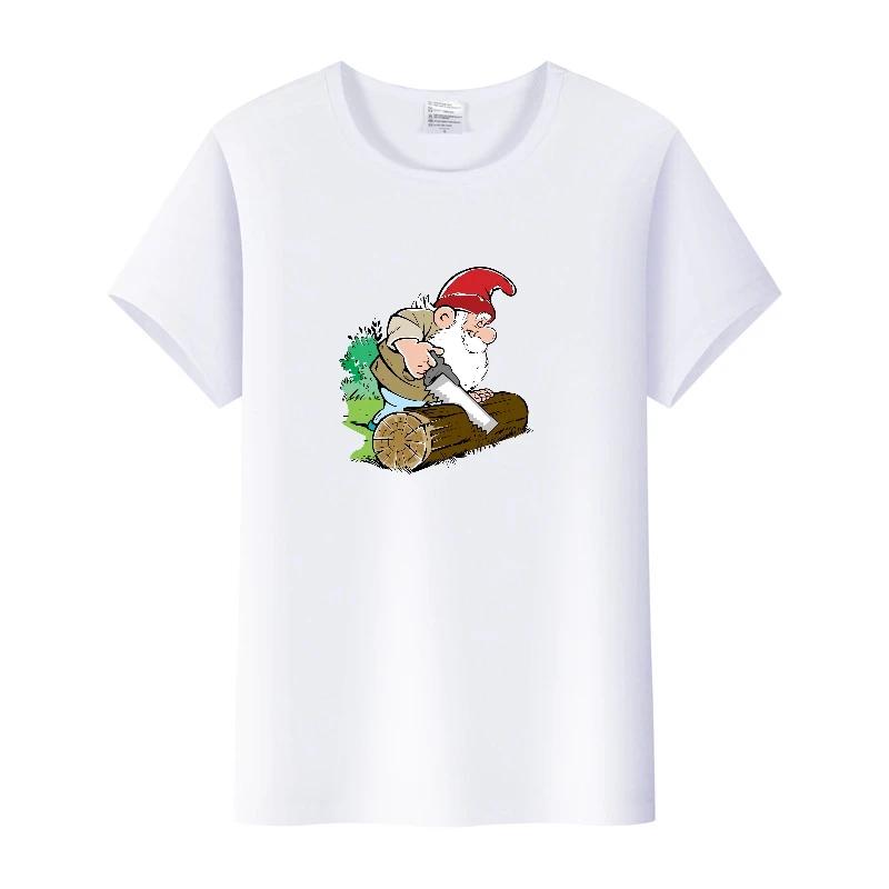 Fashion Cartoon Tees Seven Dwarfs Shirt Summer Tops Aesthetic White T-Shirts 2000s Clothes Y2k Goth Blouse Unisex