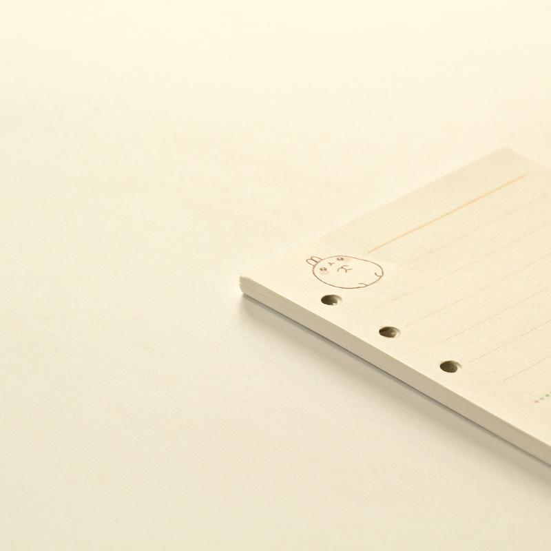 40Sheet Black A5 A6 6-hole Loose-leaf Refill Inner Page Colored Inner Pagel Line Grid Blank Weekly Inside Paper Stationery