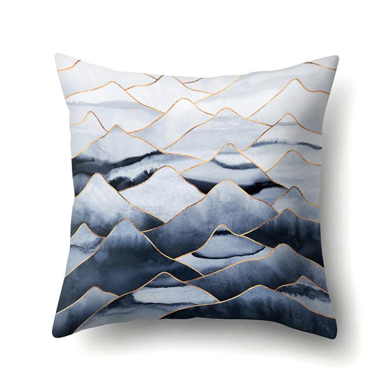 Polyester Pillow Case Automobile Decoration Home Printed Pillow Case Waist Cushion Cover Car Cushion Head Cushion Cover